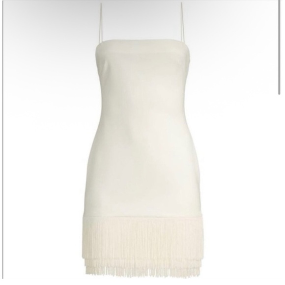 NWT Likely Melly Fringe Dress Mini SZ 8 White Short - Picture 3 of 16